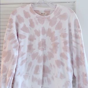 Madewell tie dye cropped sweatshirt size L